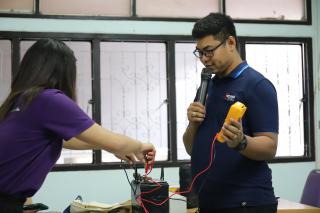 58. การอบรมเชิงปฏิบัติการ "ช่างไฟฟ้าเบื้องต้นสำหรับครูในโรงเรียนพื้นที่ห่างไกล และการบูรณาการเรียนการสอนสาระการเรียนรู้วิทยาศาสตร์”  วันที่ 27 มีนาคม 2566